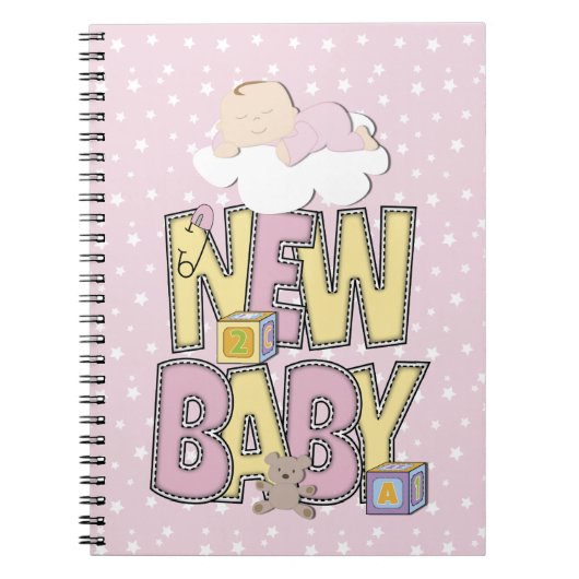 Niedliches neues Baby Girl iPad Notebook Notizblock (Vorderseite)
