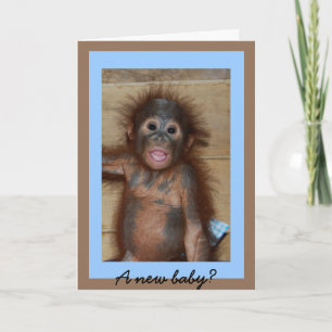 Niedliches neues Baby Monkey Business Karte