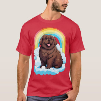 Niedliches Neufundland Dog Rainbow Newfie Kawaii D T-Shirt