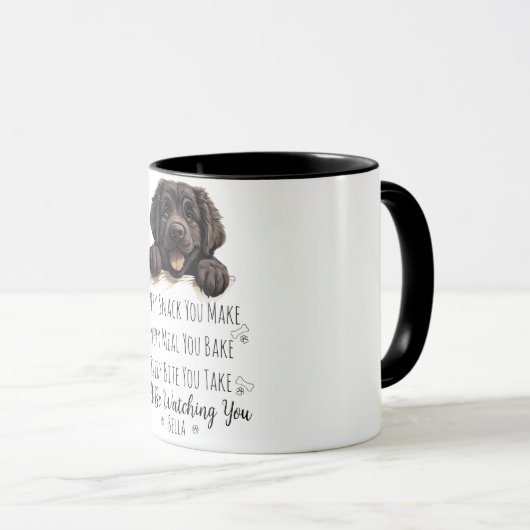 Niedliches Neufundland Hund Funny Custom Tasse (VorderseiteRechts)