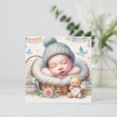 niedliches Neugeborenes Einladung (Stehend Vorderseite)