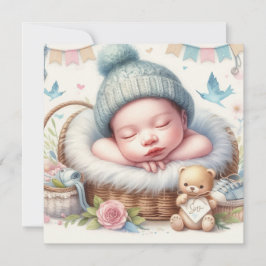 niedliches Neugeborenes Einladung