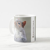Niedliches neugieriges Eichhörnchen-Profil-Foto Kaffeetasse (Vorderseite Links)