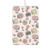 Niedliches neurowissenschaftliches Muster Autolufterfrischer (Vorderseite)