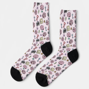 Niedliches neurowissenschaftliches Muster Socken