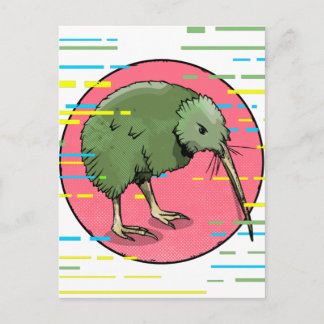Niedliches Neuseeland Kiwi Postkarte