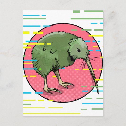 Niedliches Neuseeland Kiwi Postkarte (Vorderseite)