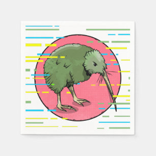 Niedliches Neuseeland Kiwi Serviette