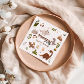 Niedliches neutrales Dinosaurier-Party Geburtstag Serviette