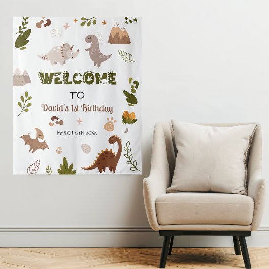 Niedliches neutrales Dinosaurier-Party-Tapestry Be Wandteppich