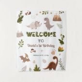 Niedliches neutrales Dinosaurier-Party-Tapestry Be Wandteppich (Vorderseite)