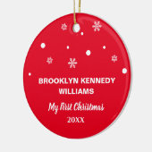 Niedliches New Baby Neugeborenes Erstes Weihnachts Keramik Ornament (Links)