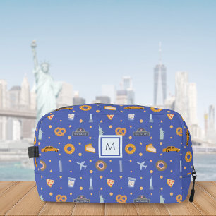 Niedliches New Yorker Stadtbild  Blaues benutzerde Waschbeutel