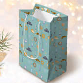 Niedliches New Yorker Stadtmuster Türkisgrün Mittlere Geschenktüte