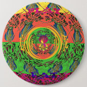 Niedliches Nice & Love floral Motiv Art Print Desi Button (Vorderseite)