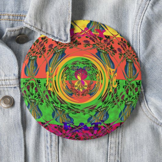 Niedliches Nice & Love floral Motiv Art Print Desi Button (Beispiel)