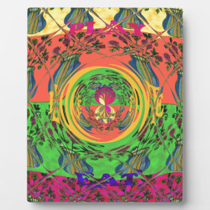 Niedliches Nice & Love floral Motiv Art Print Desi Fotoplatte