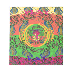 Niedliches Nice & Love floral Motiv Art Print Desi Notizblock