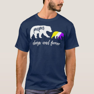 Niedliches nicht binäres Papa-Bärengeschenk T-Shirt