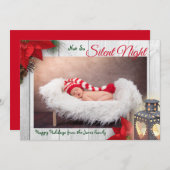 Niedliches nicht so leise Nachtjungweihnachtsfest  Ankündigung (Vorne/Hinten)