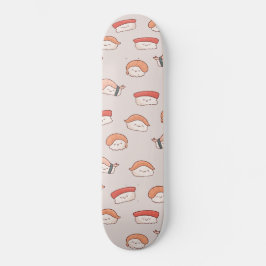 Niedliches nigiri Sushi - Nahtloses Muster Skateboard