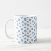 Niedliches Nilpferd mit Babynamen blaue Tupfen Kaffeetasse (Links)