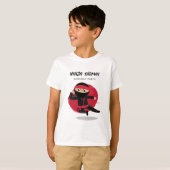 Niedliches Ninja Black & Red Kindergeburtstag Part T-Shirt (Vorne ganz)