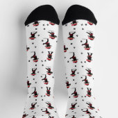 Niedliches Ninja Black & Red Pattern Socken (Oben)