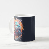 Niedliches Ninja Cat Warrior Design Kaffeetasse (Vorderseite Links)