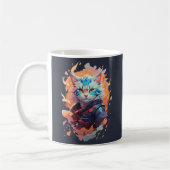 Niedliches Ninja Cat Warrior Design Kaffeetasse (Links)