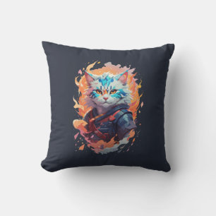 Niedliches Ninja Cat Warrior Design Kissen