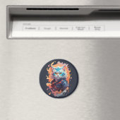 Niedliches Ninja Cat Warrior Design Magnet (In Situ (Geschirrspüler))