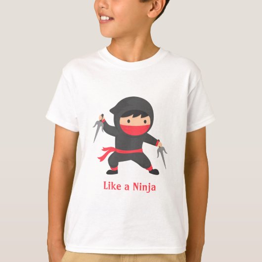 Niedliches Ninja Kind mit Sai Waffen für Kinder T-Shirt (Vorderseite)
