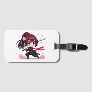 Niedliches Ninja-Kriegerblümchen Gepäckanhänger