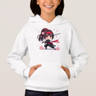 Niedliches Ninja-Kriegerblümchen Hoodie