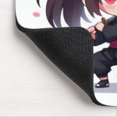 Niedliches Ninja-Kriegerblümchen Mousepad (Ecke)