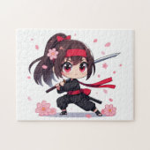 Niedliches Ninja-Kriegerblümchen Puzzle (Horizontal)
