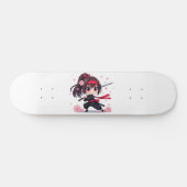 Niedliches Ninja-Kriegerblümchen Skateboard (Horizontal)