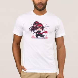 Niedliches Ninja-Kriegerblümchen T-Shirt