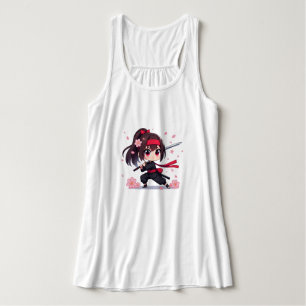 Niedliches Ninja-Kriegerblümchen Tank Top