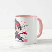 Niedliches Ninja-Kriegerblümchen Tasse (VorderseiteRechts)