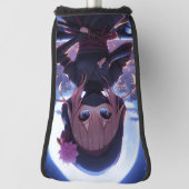 Niedliches Ninja-Kriegermädchen Golf Headcover (Rotieren 90)