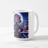 Niedliches Ninja-Kriegermädchen Kaffeetasse (VorderseiteRechts)