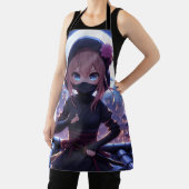 Niedliches Ninja-Kriegermädchen Schürze (InSitu)