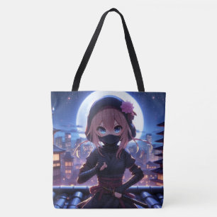 Niedliches Ninja-Kriegermädchen Tasche