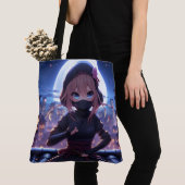 Niedliches Ninja-Kriegermädchen Tasche (Von Nahem)