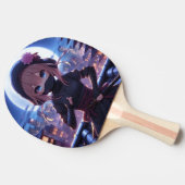 Niedliches Ninja-Kriegermädchen Tischtennis Schläger (Seitenansicht)