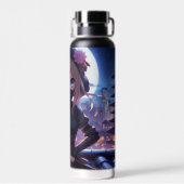 Niedliches Ninja-Kriegermädchen Trinkflasche (Rückseite)