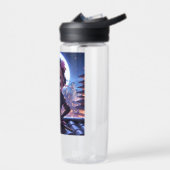 Niedliches Ninja-Kriegermädchen Trinkflasche (Links)