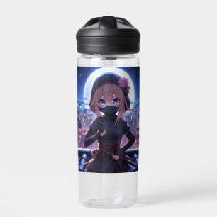 Niedliches Ninja-Kriegermädchen Trinkflasche